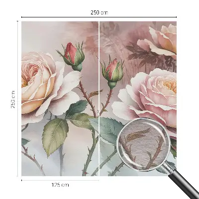 Premium fotobehang met pastelrozen