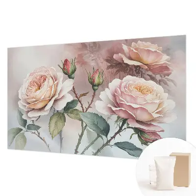 Premium fotobehang met pastelrozen