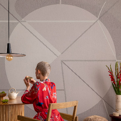 Luxe fotobehang met een abstract geometrisch patroon