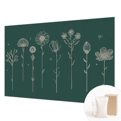 Hoogwaardig fotobehang met een subtiel bloemenmotief