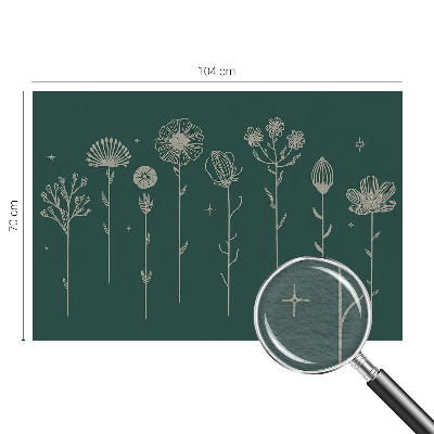Hoogwaardig fotobehang met een subtiel bloemenmotief