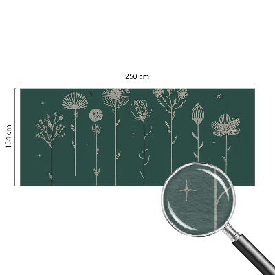 Hoogwaardig fotobehang met een subtiel bloemenmotief