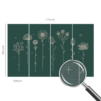 Hoogwaardig fotobehang met een subtiel bloemenmotief