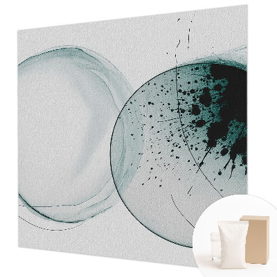 Sfeervol fotobehang met groene cirkels als dessin