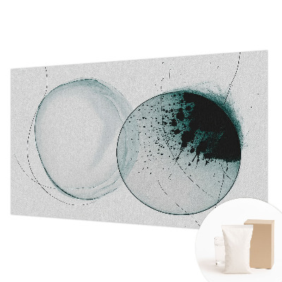 Sfeervol fotobehang met groene cirkels als dessin