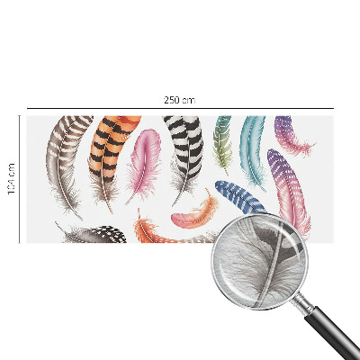 Vlies fotobehang Pastelkleurige veren