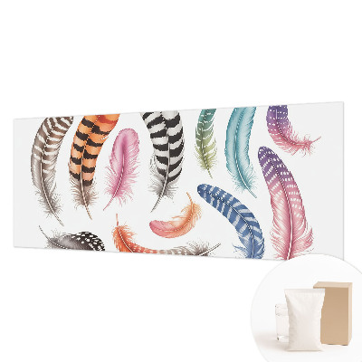 Vlies fotobehang met pastelkleurige veren