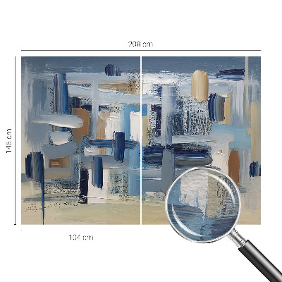 Vliesbehang fotobehang met abstracte penselen als patroon