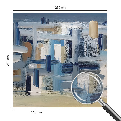 Vliesbehang fotobehang met abstracte penselen als patroon