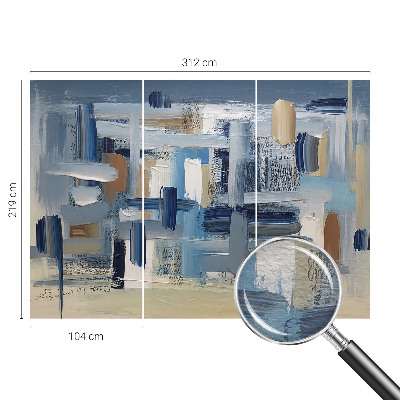Vliesbehang fotobehang met abstracte penselen als patroon