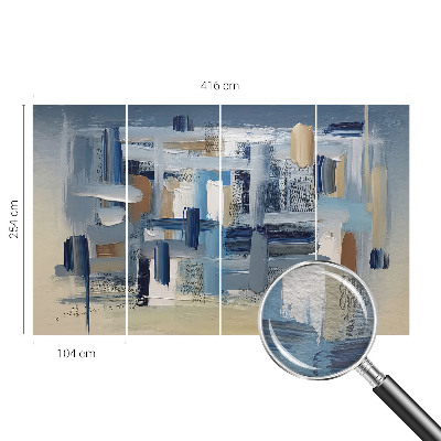 Vliesbehang fotobehang Abstracte penselen