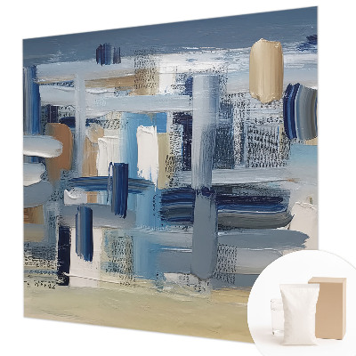 Vliesbehang fotobehang met abstracte penselen als patroon