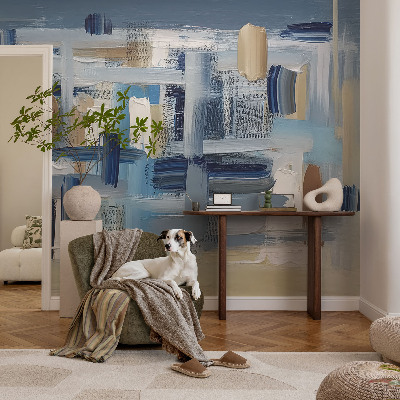 Vliesbehang fotobehang Abstracte penselen