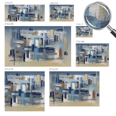 Vliesbehang fotobehang met abstracte penselen als patroon