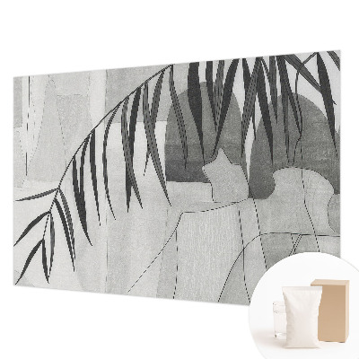 Fotobehang vliesbehang met een abstracte palmboom