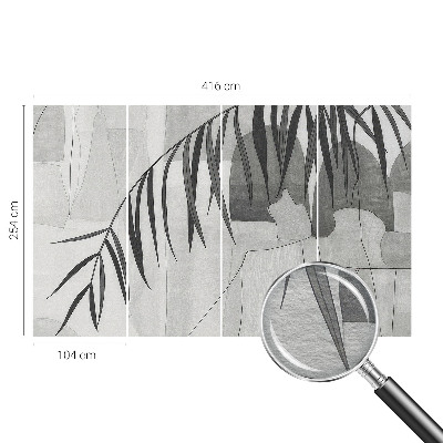 Fotobehang vliesbehang met een abstracte palmboom