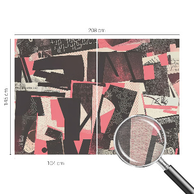 Fotobehang vlies met een geometrische collage