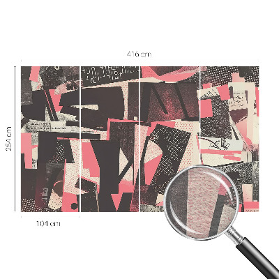 Fotobehang vlies met een geometrische collage