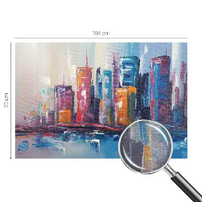 Vlies fotobehang op maat met een kleurrijke stadsprint