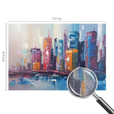 Vlies fotobehang op maat met een kleurrijke stadsprint
