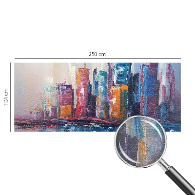 Vlies fotobehang op maat met een kleurrijke stadsprint