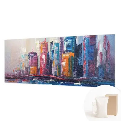 Vlies fotobehang op maat met een kleurrijke stadsprint
