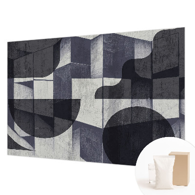 Muurbehang met geometrisch symmetrisch patroon