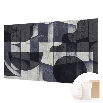 Muurbehang met geometrisch symmetrisch patroon
