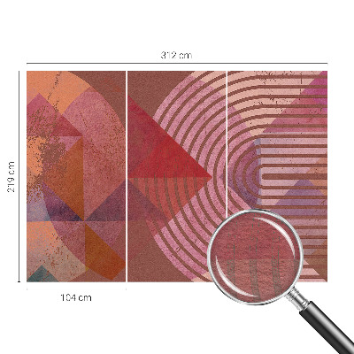 Fotobehang op maat met abstracte vormen