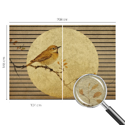 Behang met print Harmonievogel