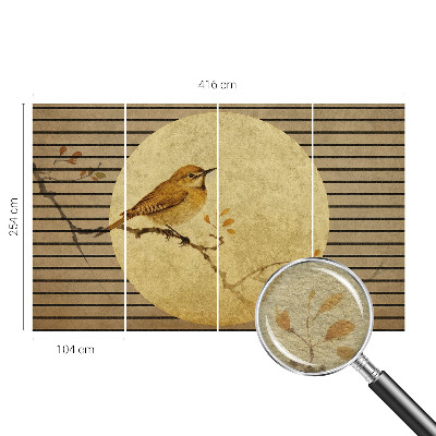 Behang met print Harmonievogel