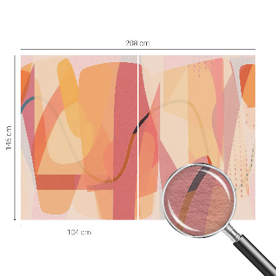 Fotobehang voor de woonkamer met een kleurrijke abstracte print