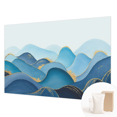 Fotobehang naadloos met een glooiend landschap als motief