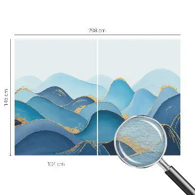Fotobehang naadloos met een glooiend landschap als motief