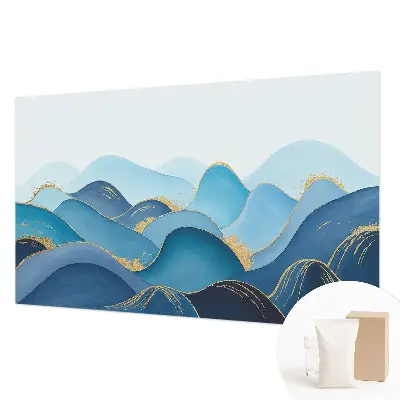 Fotobehang naadloos met een glooiend landschap als motief