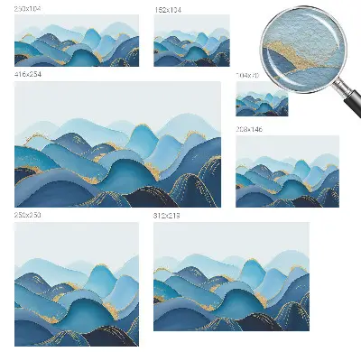 Fotobehang naadloos met een glooiend landschap als motief