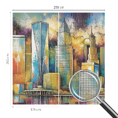 Fotobehang woonkamer Stadspanorama