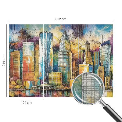 Fotobehang woonkamer Stadspanorama