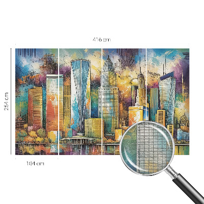 Fotobehang woonkamer Stadspanorama