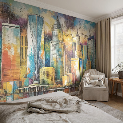 Fotobehang woonkamer Stadspanorama