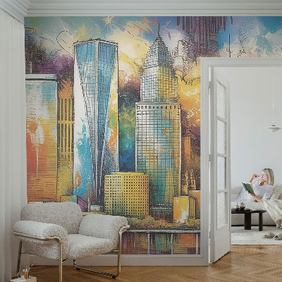 Fotobehang woonkamer Stadspanorama