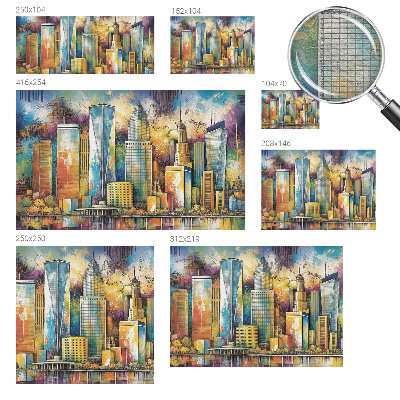 Fotobehang woonkamer Stadspanorama