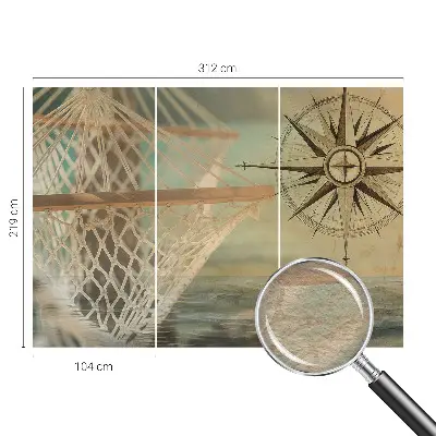 Fotobehang slaapkamer met een rustig zeegezicht voor een ontspannen sfeer