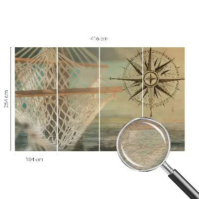 Fotobehang slaapkamer met een rustig zeegezicht voor een ontspannen sfeer
