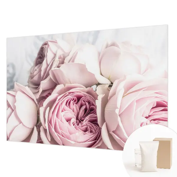 Fotobehang voor slaapkamer met roze rozen