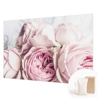 Fotobehang voor slaapkamer met roze rozen