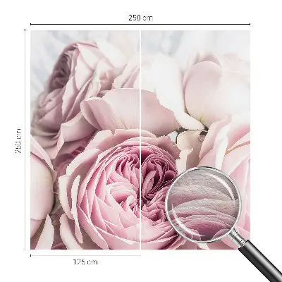 Fotobehang voor slaapkamer met roze rozen