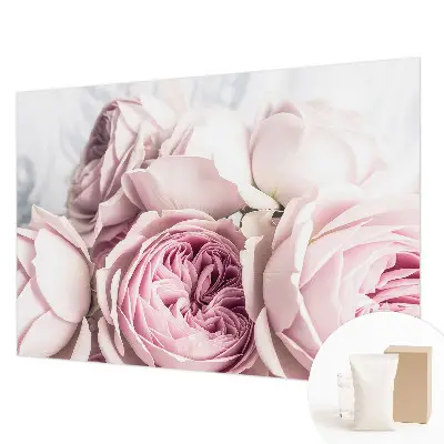 Fotobehang voor slaapkamer met roze rozen