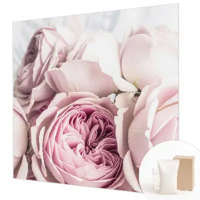 Fotobehang voor slaapkamer met roze rozen