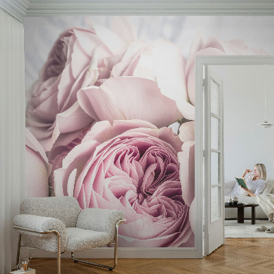 Fotobehang voor slaapkamer Roze rozen